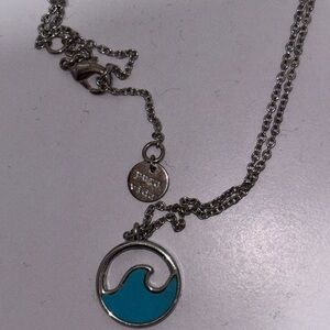 Pura Vida Silver and Turquoise Wave Necklace